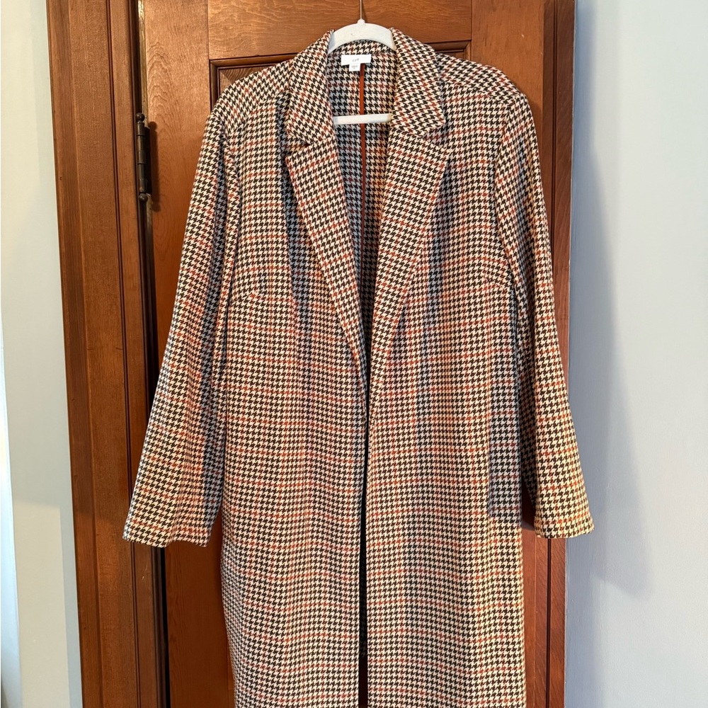 J. Jill Houndstooth Blazer Black and Tan